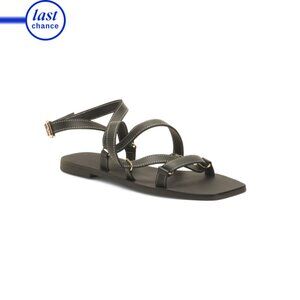 CAVERLEY SHOES Black Leather Addie Slides